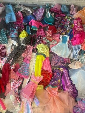 Barbie Doll Clothes  Dresses Pants Shirts Some Vintage 85 Pieces Lot